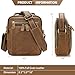 Jack&Chris Leather Messenger Bag for Men, Man Purse Crossbody Bags for Work Business, Brown