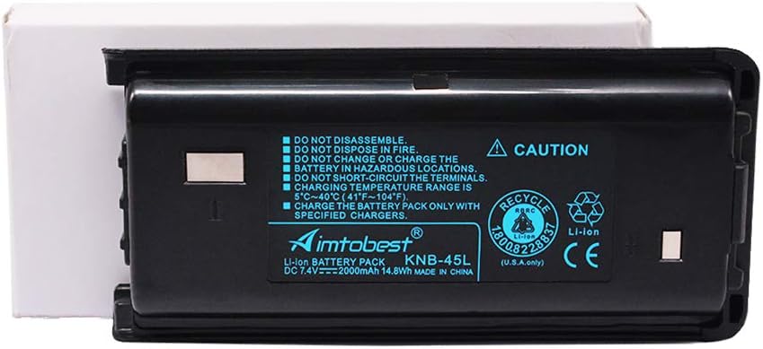 KNB-45 KNB-45L 2000mAh Li-ion Battery Compatible for TK-3312 TK-2200 TK-2207 TK-2312 TK-3200 TK-3207 TK-2202L TK-2212 TK-3212 TK-3300 TK-3302 Radio KNB-29N KNB-53N KNB-69L