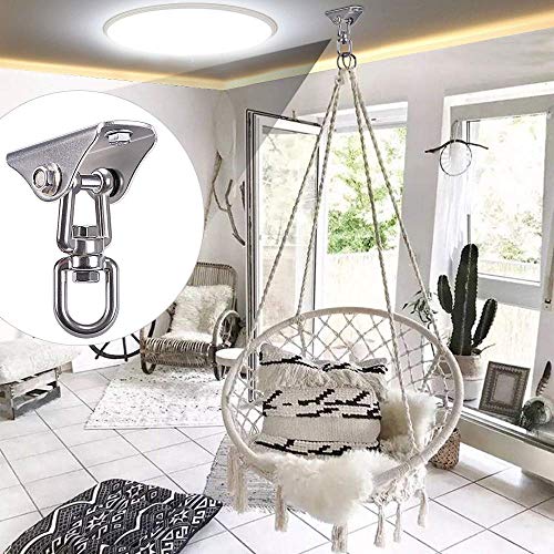 Seleware SWSH-002 Stainless Steel Swing Hanger Heavy Duty Ceiling Swing Mount Free Swivel Swing Hook Swing Hardware Kit thumb #2