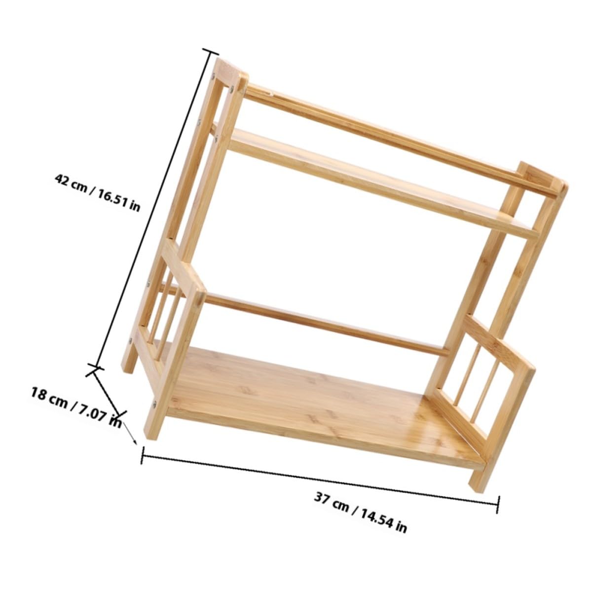 Organizador de Especias de Escritorio de 2 Niveles en Plástico Beige, Estante para Condimentos y Almacenamiento en Cocina, Adecuado para Decoración