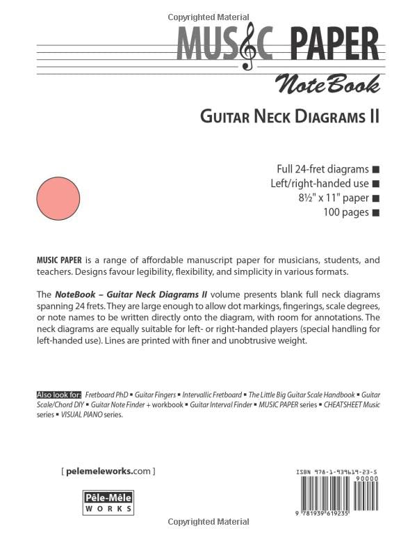 MUSIC PAPER NoteBook - Guitar Neck Diagrams II (scales & modes) - Image 2