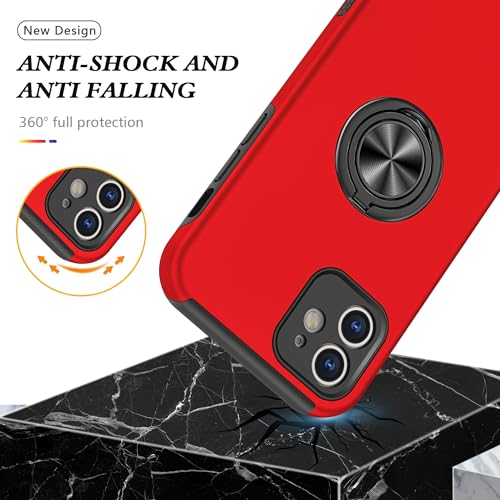 Coque de protection intégrale iPhone 12 contre les rayures avec support anneau