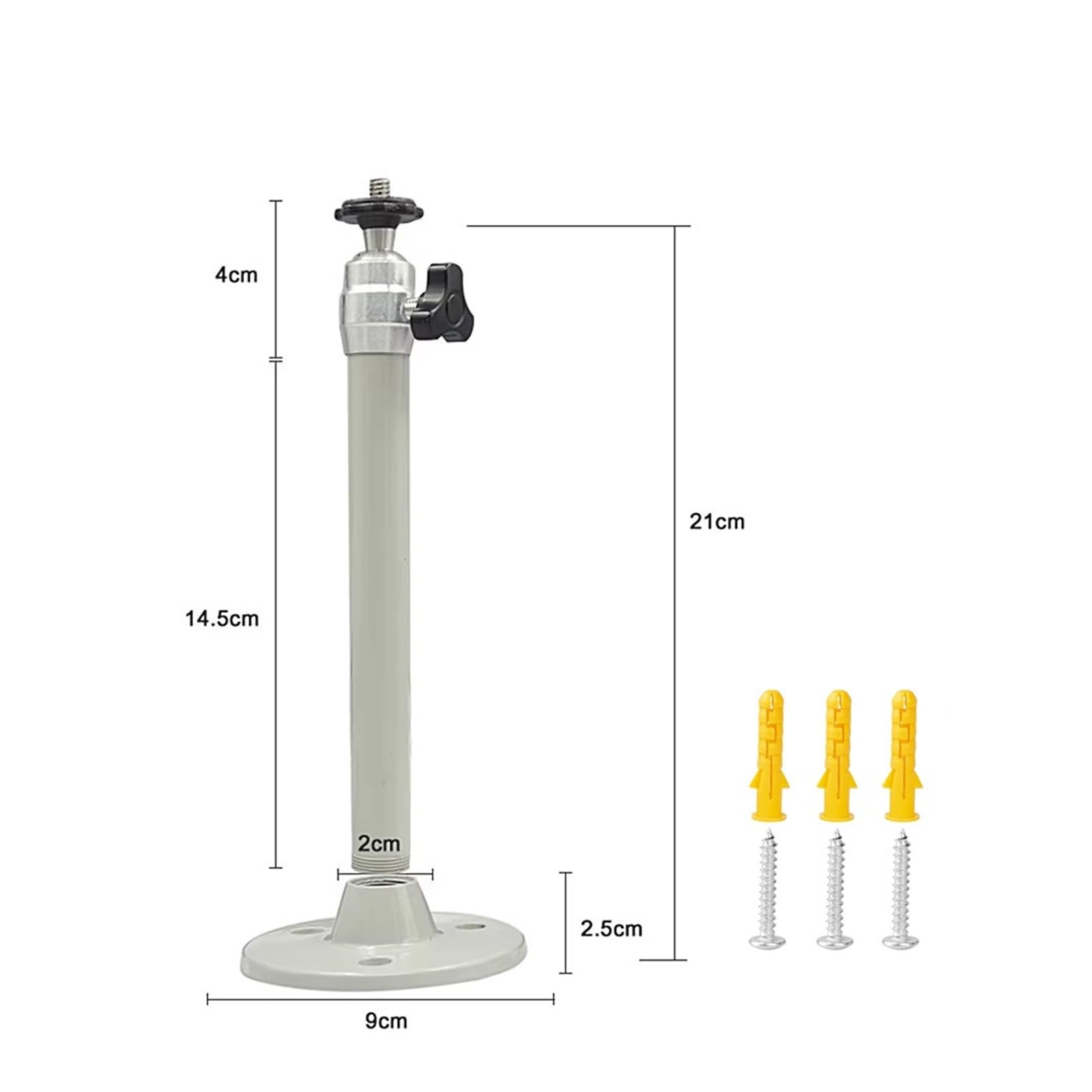 Supporto for proiettore, 6 mm 1/4", YG300 HY300 Pro | Costruzione in metallo, utilizzo a soffitto, supporto for telecamera, configurazione mini proiettore(Silver)