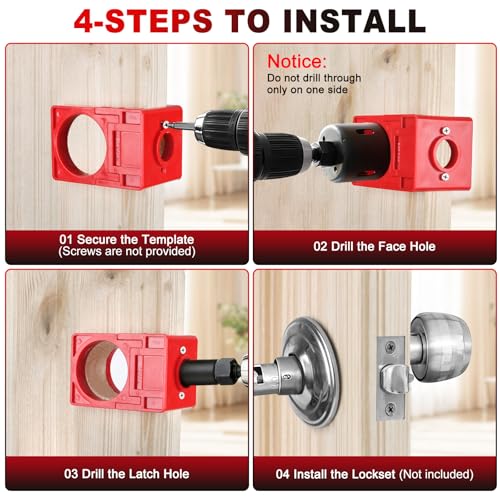 image for Gohelper Door Hinge Jig & Door Lock Installation Kit & Door Latch Inst