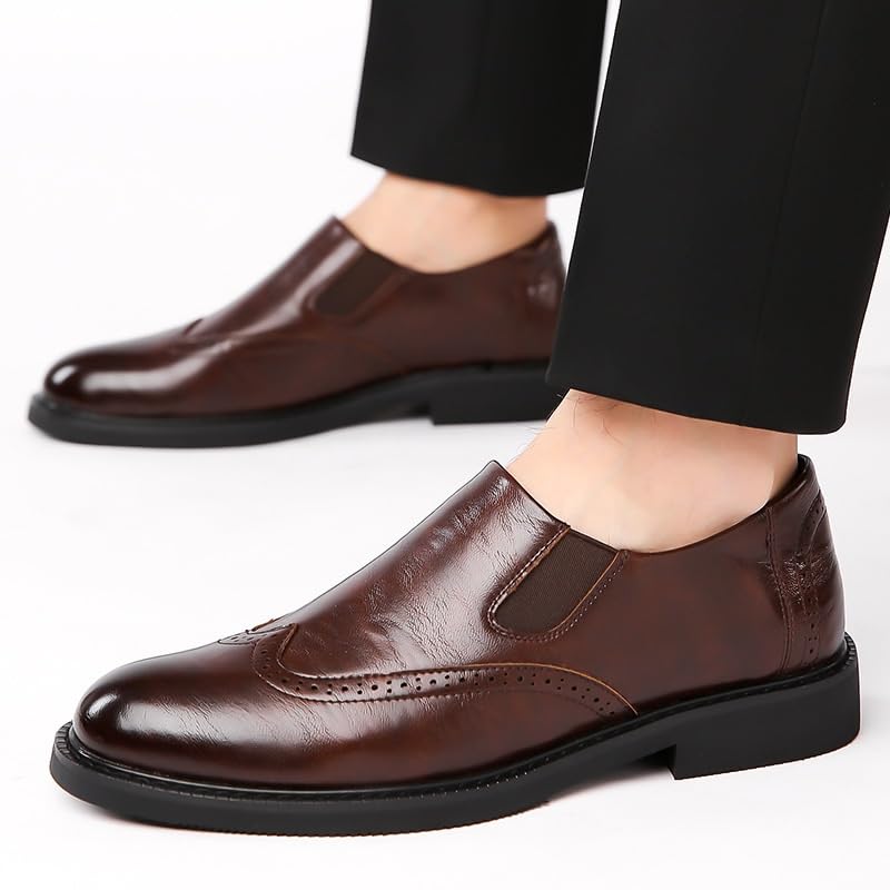 Men's Dress Shoes Mens Pointed Toe Comfort Formal Oxford Shoes Fashion Classic Lace Up Low Top Leather Dress Shoes for Men3