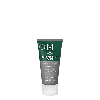 MITCH by Paul Mitchell Construction Paste for Men, Medium Hold, Low Shine, For All Hair Types + Short to Medium Hair, 2.5 fl. oz.