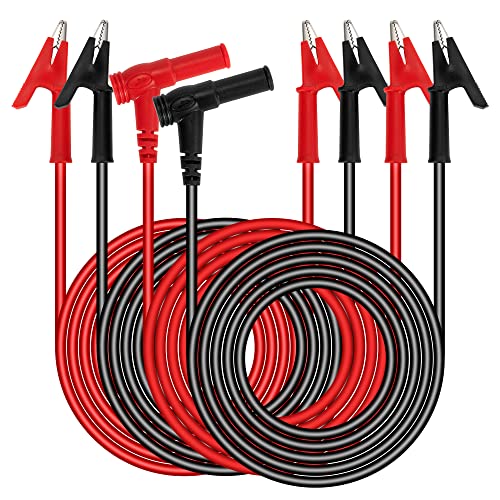 30PCS Crocodile Clips Electrical Test Leads with Alligator Clips Double-end Jumper Cables