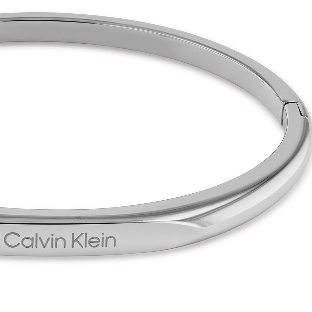 Calvin Klein Bangle Armband für Damen Kollektion FACETED aus Edelstahl - Erhältlich in Silber oder Gold Version
