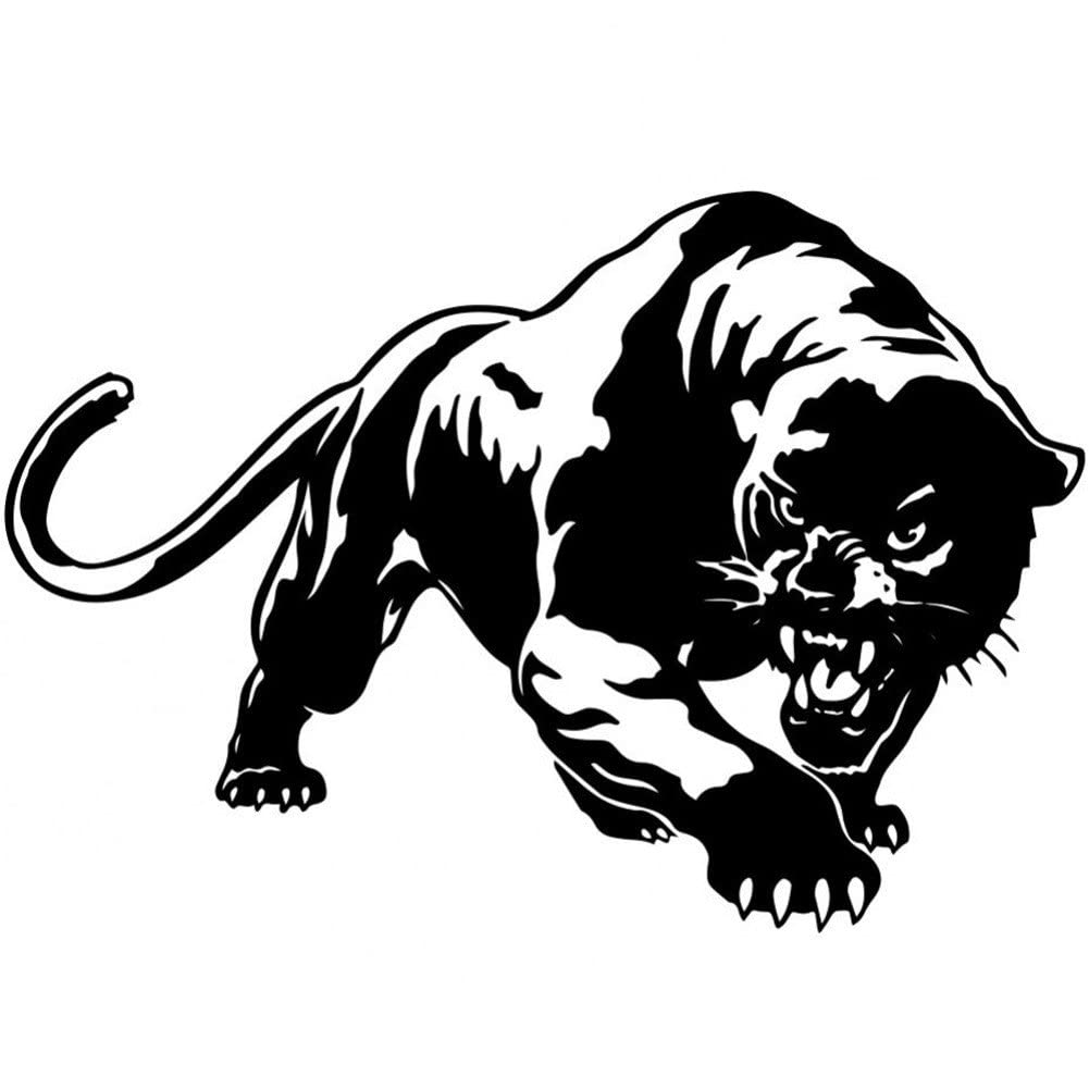 Lpitoy Black Car Stickers Leopard Car Stickers Self-Adhesive Window Stickers Panther Shape Bonnet Mirror Decals Car Body Decorative Stickers