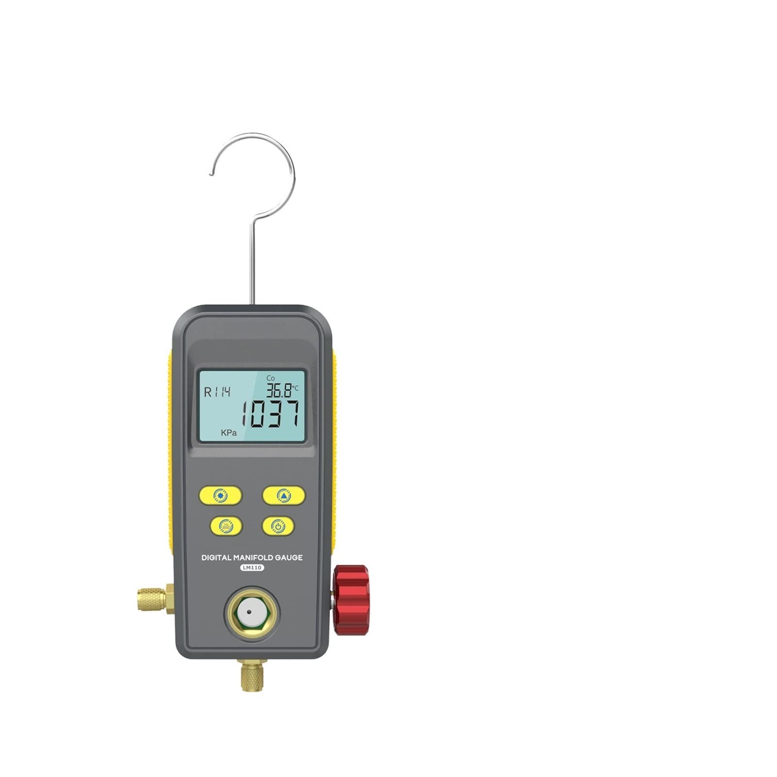 LM110 Digital Refrigeration Manifold Gauge Vacuum Pressure Temperature Meter Test Air-Conditioning,Alta precisión