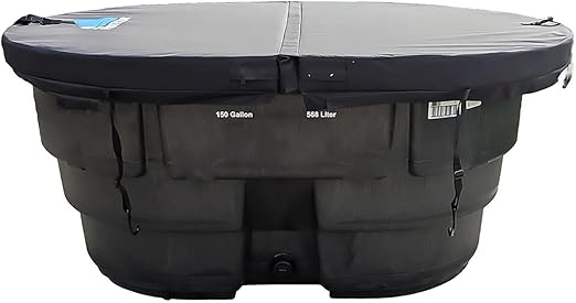 150 Gallon Oval Stock Tank Hot Tub Cover - Insulated, Waterproof, Rip Proof, Keeps Tanks Clean