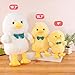 PEACH CAT Duck Stuffed Animal with Bow 9