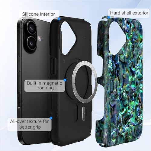 Coque iPhone 16 MagSafe en nacre d'ormeau naturel premium - 3