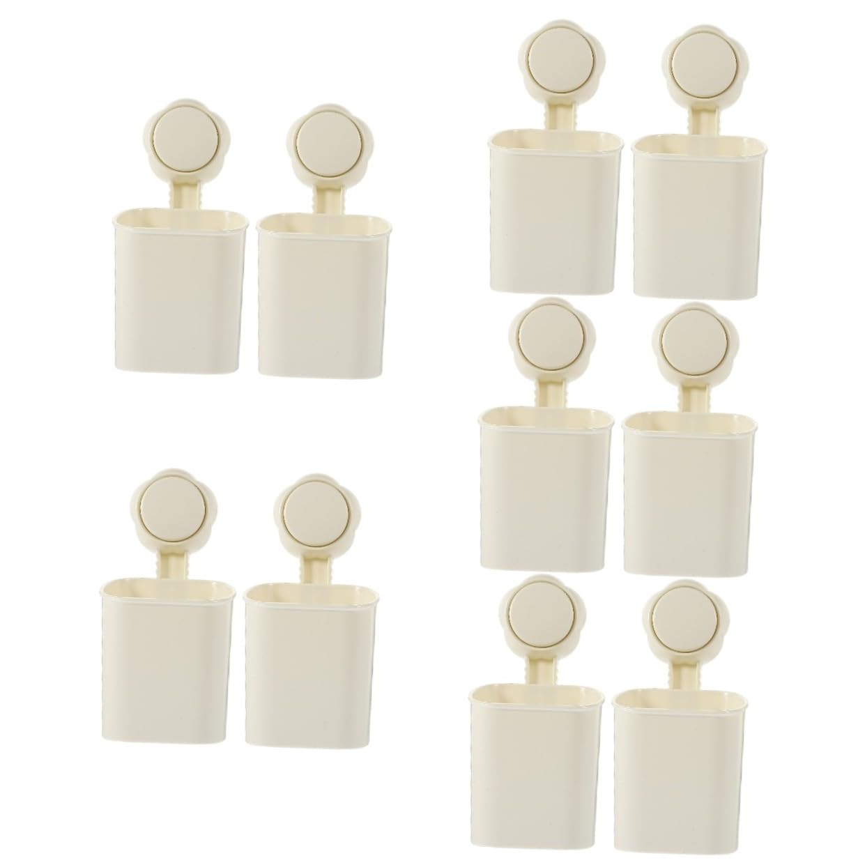 Cabilock Organizador De Cepillos De Dientes De Pared con Ventosa Estante De Baño Sin Taladros Soporte para Pasta De Dientes Y Accesorios De Cocina Instalación Y De 2 Piezas X 5