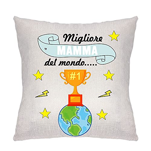ZCHXD Lot de 2 taies d'oreiller en lin pour amis, amis, salon, chambre à coucher, décoration de la meilleure maman du monde (Maman) Cover