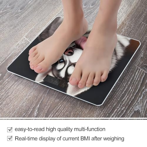 Báscula digital de baño Husky Dog con pantalla LCD grande miniatura 5