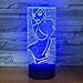 Produktbild 3d nachtlicht lampe ziemlich sexy bikini mädchen 3d visuelle led nachtlichter touch usb 7 farben modellierung schreibtischlampe wohnkultur party leuchte geschenke