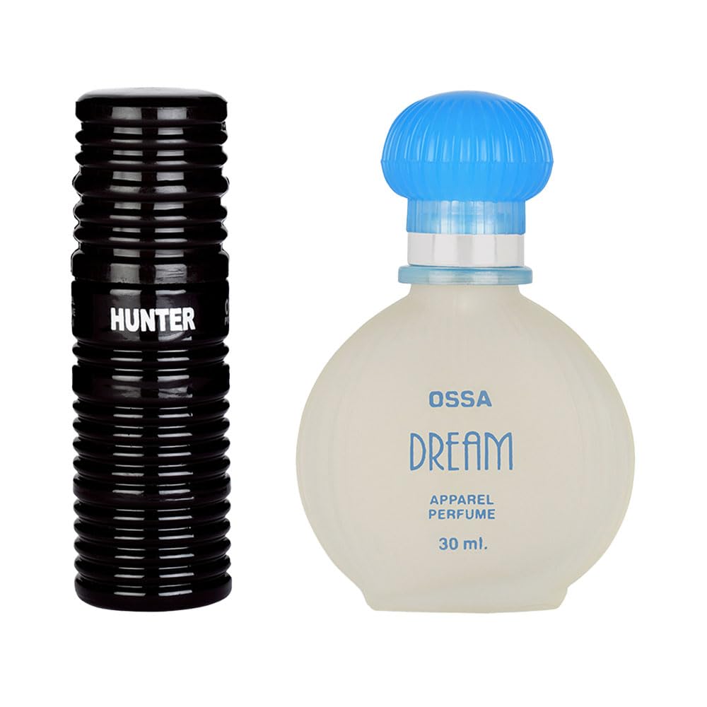 Ossa Hunter And Dream Collection EDP Perfumes Combo For Men And Women 30ml Each | Long Lasting Fragrance With Fresh And Floral Notes (Pack of 2) | Best Gift for Birthdays, Anniversaries