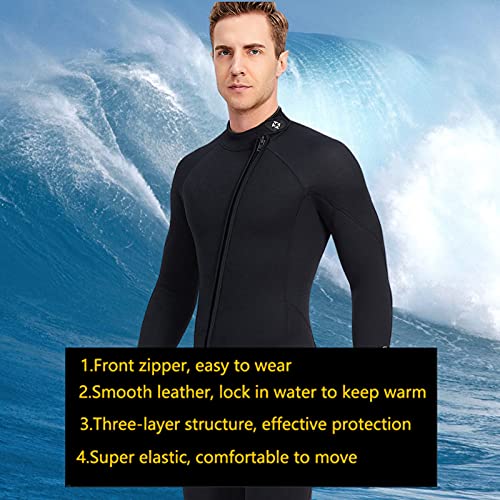 Rosie Roupa de mergulho de neoprene de 3 mm para homens e mulheres, roupa de banho de inverno com zí