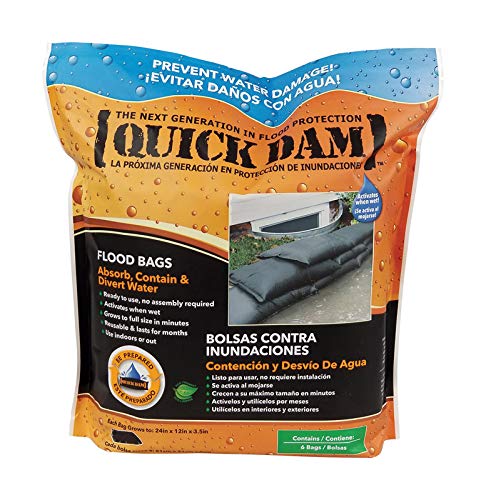Quick Dam QD1224-6ES 24 X 12 Black Flood Bags 6 Count