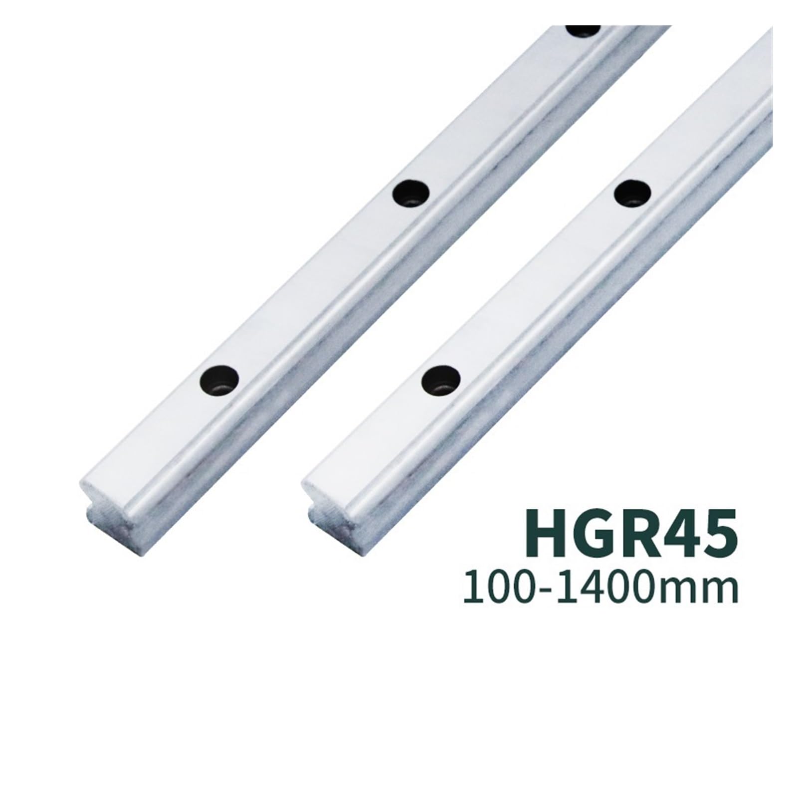 Rail de guidage linéaire carré HGR45 longueur 100-500 mm for chariots à blocs coulissants CNC HGH45CA gravure sur routeur 2 pièces(200mm)