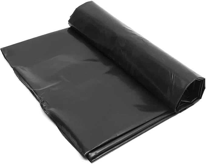 Image SYFXZZDS HDPE Black Pond Skins Liner 0.5mm Pond Culture Black Geomembrane Waterproof Membrane Fish Pond for Backyard Waterfalls (Size : 10x20m)