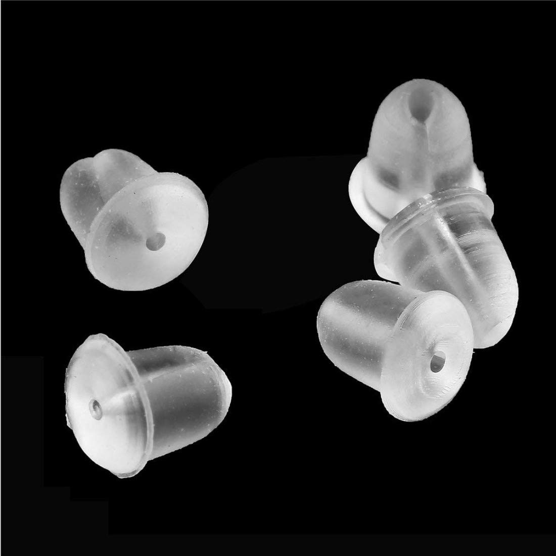 DIY Crafts Clear; Small, Pairs Bullet Clutch Earring Safety Backs with Pad (Clear (Clear; Small) 1