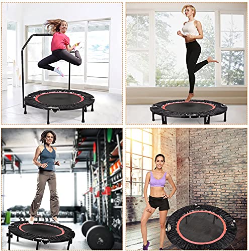 ANCHEER Trampolin Indoor, 102cm Fitness Trampolin für zuhause Kinder Faltbar Trampolin mit Haltegriff, bis 136kg… – Bild 4