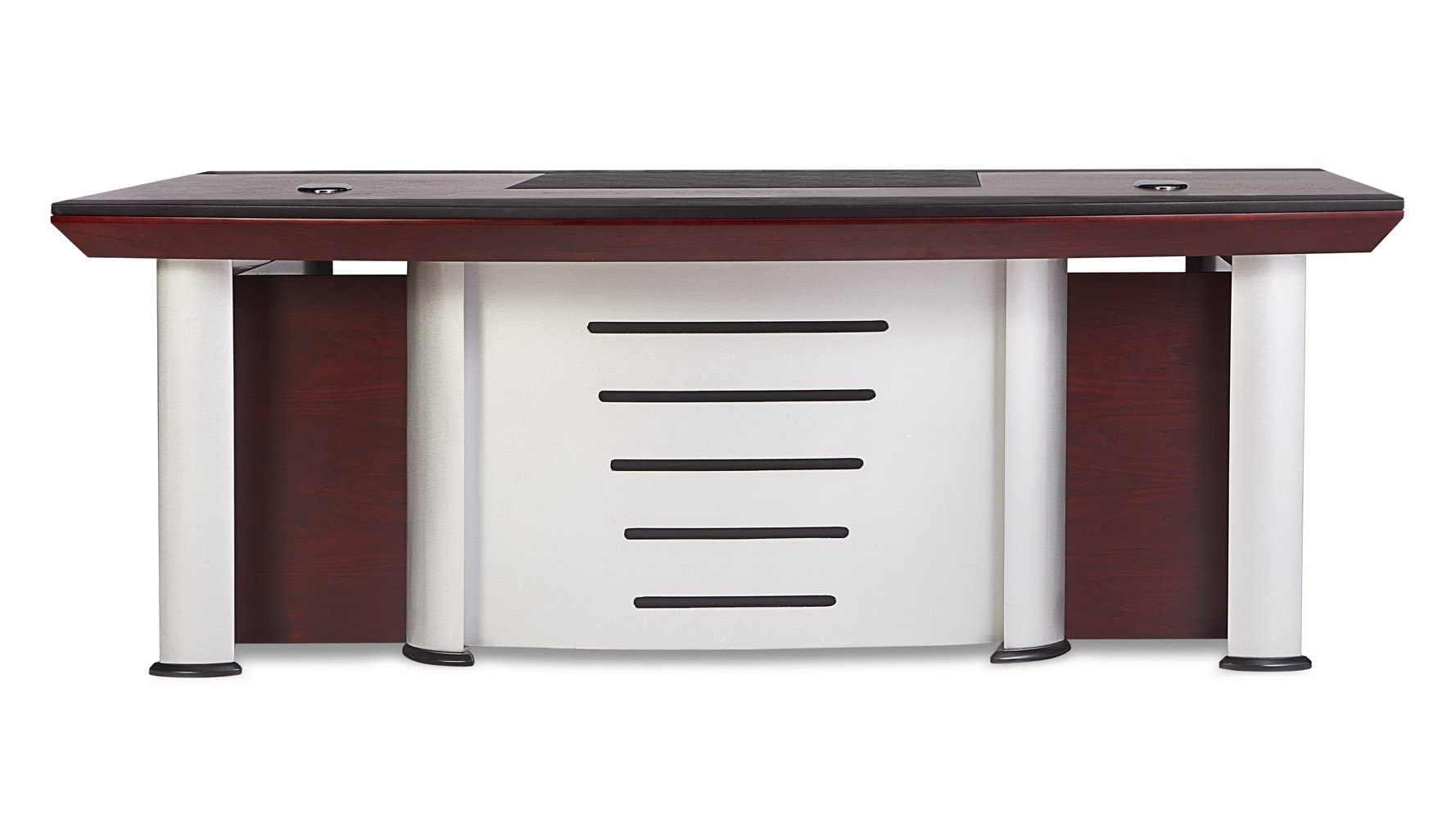 ZURI 83 Modern Reagan Mahogany Walnut Wood Desk