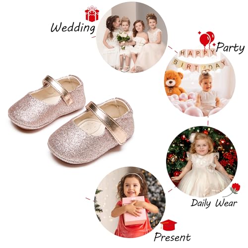 Image of PHIRAMIN Toddler Girl Mary Jane Dress Shoes-Little Girl School Uniform Shoes for Wedding Party