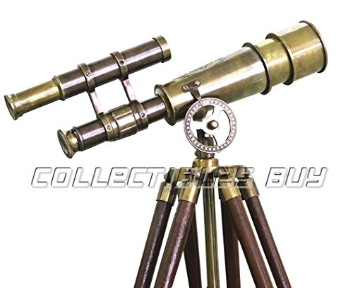 Table Decorative Telescope Vintage Marine Gift Functional Instrument Collectibles Brass Antique Wood Nautical Decor Antique Finish Desk Theme Kid Telescopes #TOP4