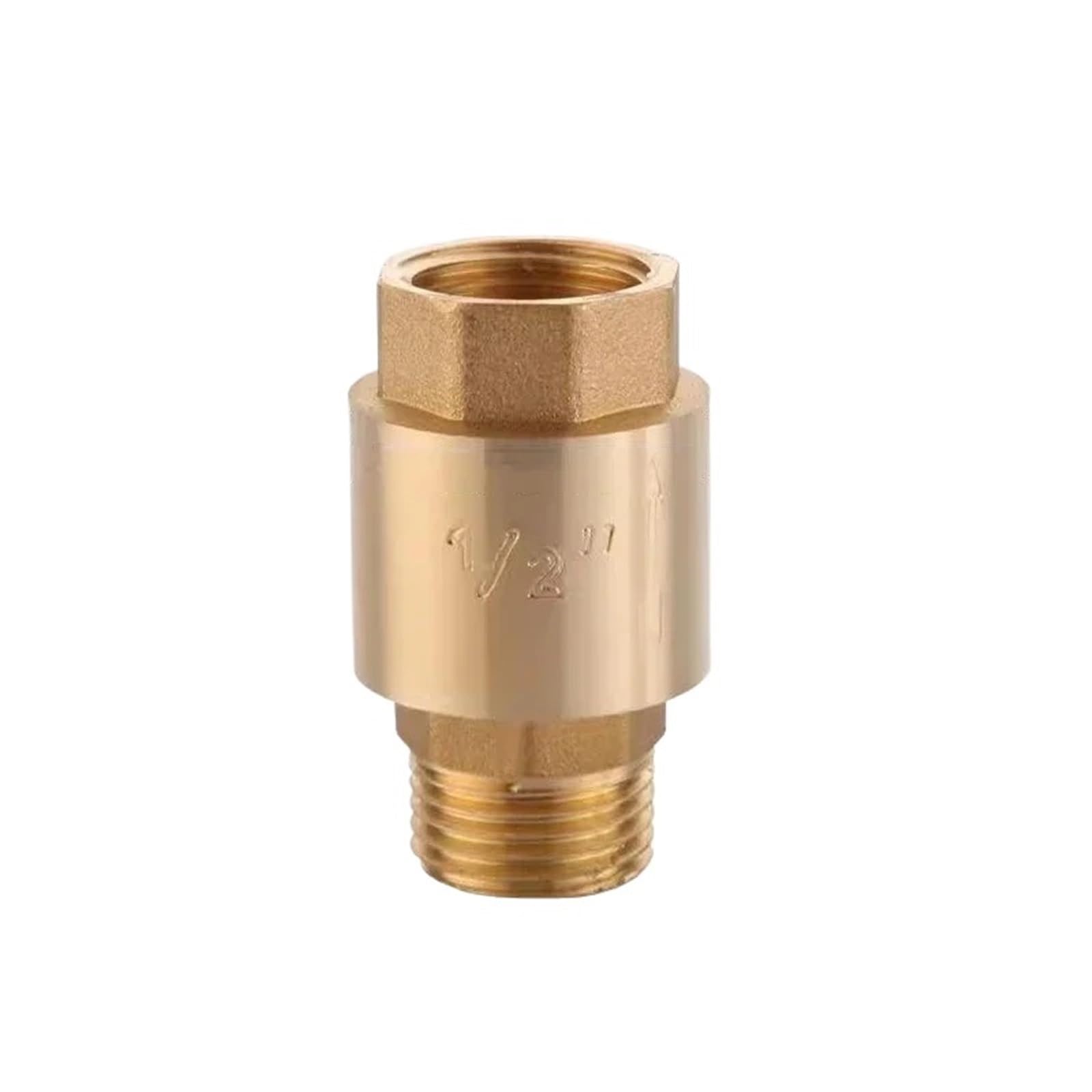 1/2" 3/4" 1" Brass Vertical Lift Spring Check Valve 1-Way Non-Return Valve(BSP1I2 Male-Female)