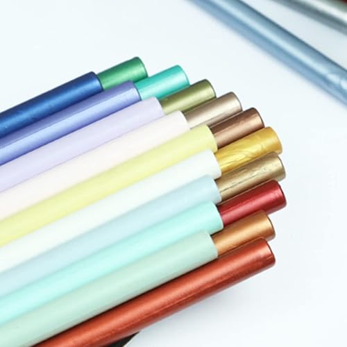 Miniatura 5 de ONWISE - Varillas de sellado de cera blanca perla, 20 varillas de sellado de cera para pistola de pegamento de 0.43 pulgadas, ideal para sello de