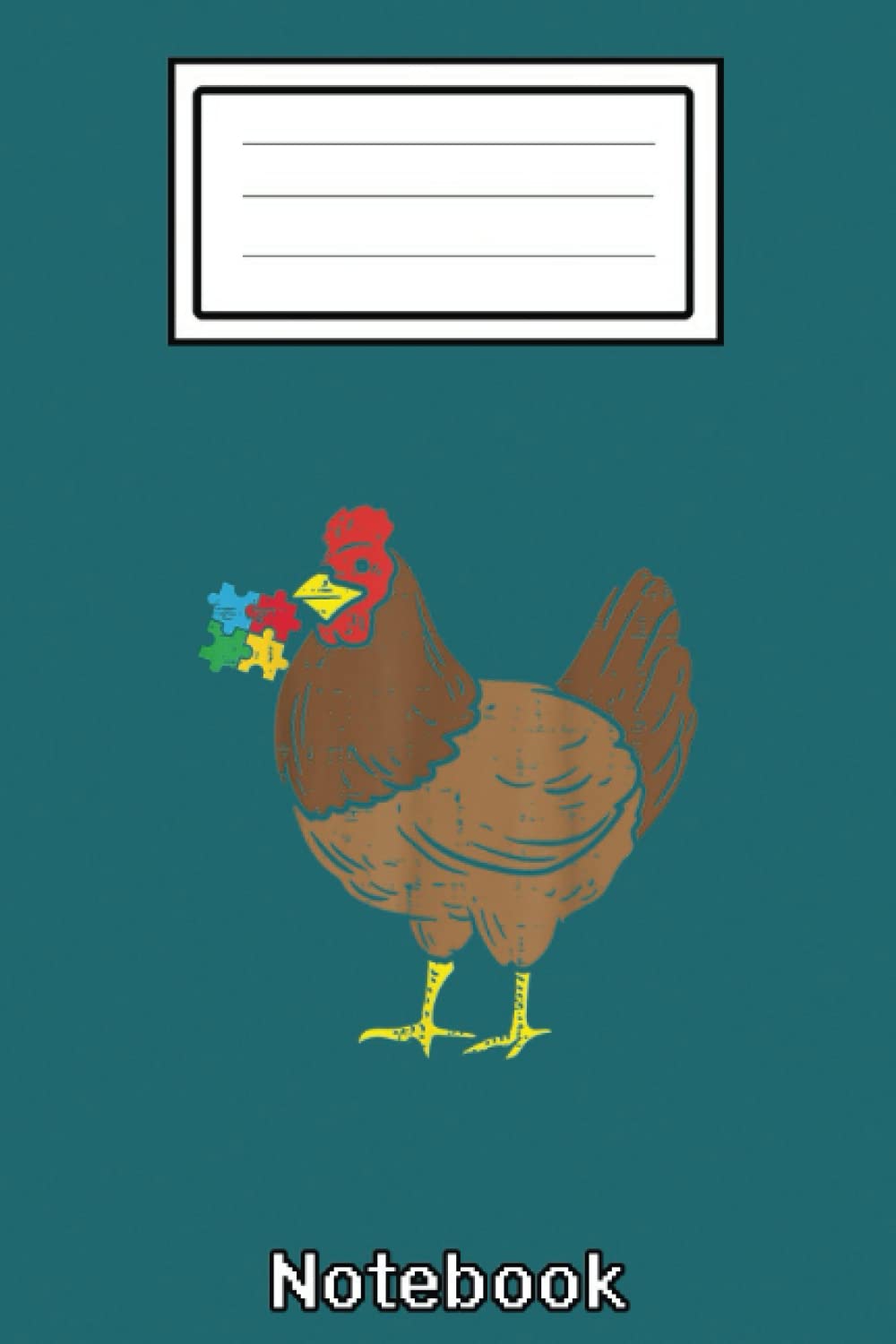 Chicken Puzzle Autism Awareness Farm Animal Men Women Kids Notebook: Autism Notebook: Autism Teacher Journal; Autism Awareness Gift Notebook... 110 Lined Pages; Memory and Keepsake Journal