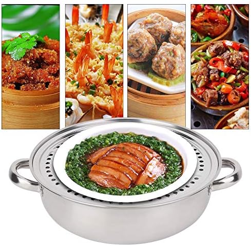 Niunion Steamer Pot, 28CM Stainless Steel Single Layer Stockpot Hotpot Food Steamer Pot Cookware Household Cooking