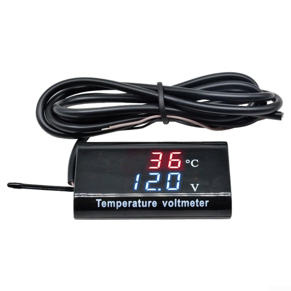 Termometro Digitale Per Auto Misuratore Voltaggio Auto Voltmetro Digitale A LED DC12V Doppio Display E Sensore Di Temperatura Voltmetro Per Pannello Cruscotto Voltmetro Per Batteria Auto Termometro Digitale Per Auto Misuratore Voltaggio Auto Voltmetro Digitale A LED DC12V Doppio Display E Sensore Di Temperatura Voltmetro Per Pannello Cruscotto Voltmetro Per Batteria Auto