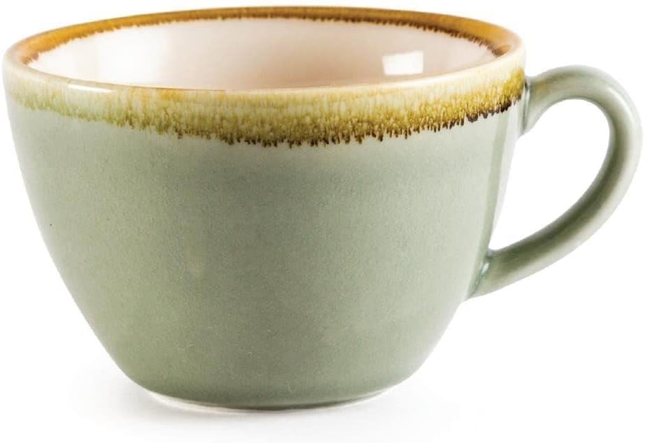 Olympia Kiln Cappuccino Cup - Moss - Porcelain - 340 ml 12 Oz - 6 pc 10 51dG+BvPeyL. AC SL1100