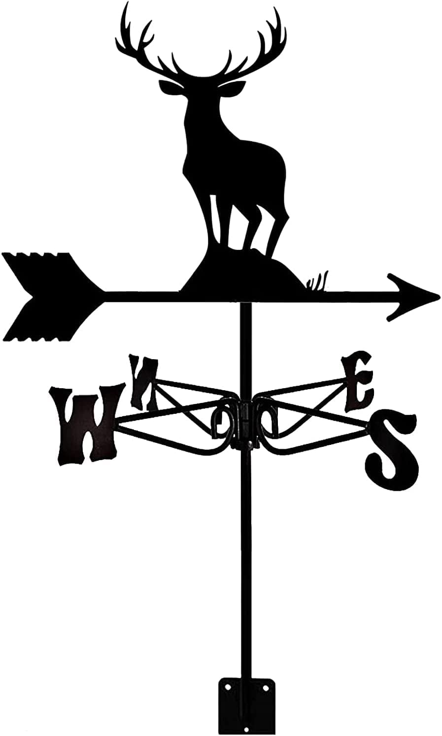 Klonwg A Weather Vane Weathervane Measuring Tools Wind Direction Indicator Weathercock Stainless Steel Garden Stake Suitablefor Outdoor