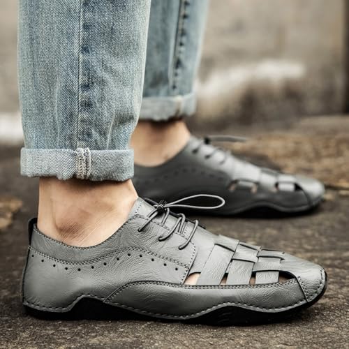 Men's Cut - Out Leather Casual Shoes, Stylish Summer Footwear - Ideal for Outdoor Walks, City Explorations & Daily Commute4