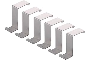 6-Pack Brushed Finish Premium Cubicle Hooks