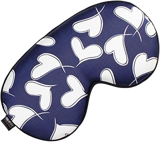 Beavorty Máscara De Olho Para Dormir Máscara De Olho De Cetim Para Dormir Máscara De Olho Para Dormir Máscara Facial Com Venda Para Os Olhos Cobertura Para Dormir Tapa-Olho Sem Nariz Azul