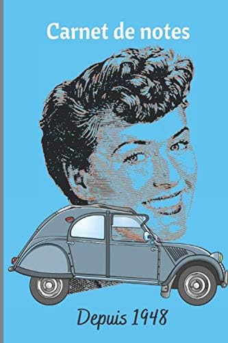 Carnet de notes 2cv: voiture 2cv deuche – bloc-notes journal de bord carnet de notes grand format à remplir livre de suivi - 100 pages lignées – 15,24 x 22,86 cm