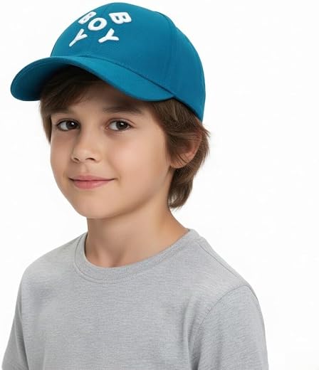 JAMONT Kids Baseball Cap for Boys, Adjustable Cotton Cap for Kids, Stylish Snapback Baseball Cap, Cool Summer Outdoor Spor...