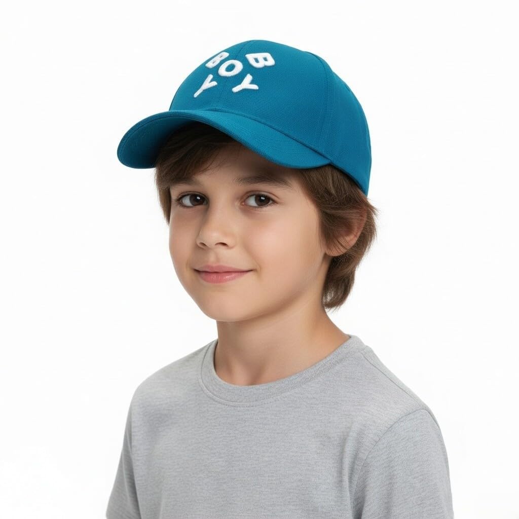 JAMONT Kids Baseball Cap for Boys, Adjustable Cotton Cap for Kids, Stylish Snapback Baseball Cap, Cool Summer Outdoor Spor...