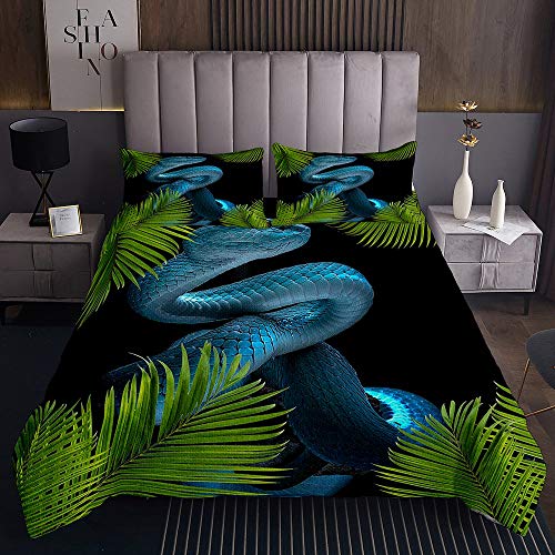 Wildlife Animal Coverlet Set King Cannabis Leaf Comforter Cover Set with Zipper Ties Blue Snake Green Ultra Softest Bedding Set for Teens 3 Piece Coverlet Set with 2 Pillow Sham Wildlife Animal Coverlet Set King Cannabis Leaf Comforter Cover Set with Zipper Ties Blue Snake Green Ultra Softest Bedding Set for Teens 3 Piece Coverlet Set with 2 Pillow Sham