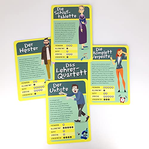 Das Lehrer-Quartett: Mit 32 Lehrertypen von der Öko-Tussi bis zum verkannten Genie