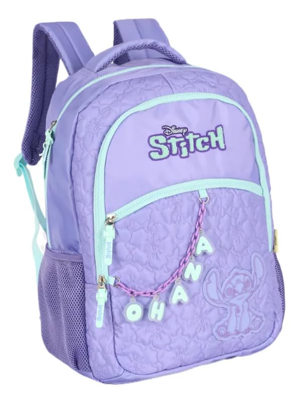 Mochila Feminina Stitch Roxo Escolar Luxcel Ms50071sc
