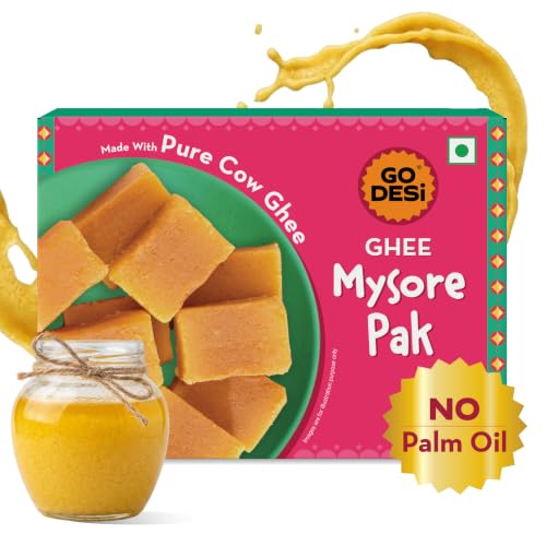 Image of GO DESi - Mysore Pak | Made with Desi Ghee | Indian Mithai | Sweets Gift Pack | 180 /150 grams