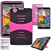 LG G Pad 3 8.0 /G Pad X 8.0 Case, EpicGadget(TM) V520/V521/V522/V525 Heavy Duty Hybrid Cover Case with Full Protection For LG Gpad X 8.0" / Gpad 3 8.0" + Screen Protector and 1 Stylus (Black/Pink)