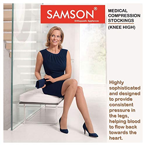 Image of Medical Compression Knee High Class II Pair Stockings for Varicose Veins, Blood Pools, Congestion, Spider Veins, DVT, Lymphedema for Men and Women (Medium)